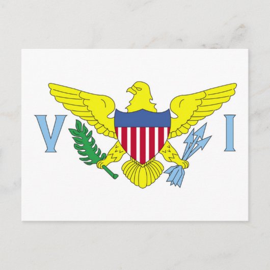 州統一されたヴァージン諸島国旗 ポストカード (正面)