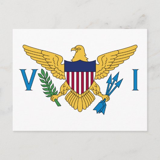 州統一されたヴァージン諸島国旗 ポストカード (正面)