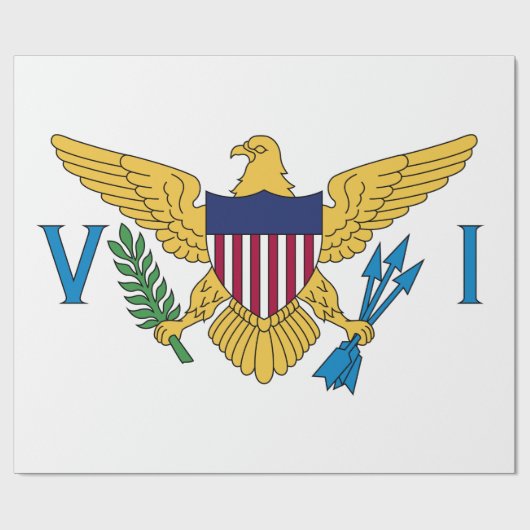 州統一されたヴァージン諸島国旗 ラッピングペーパー (フラット)