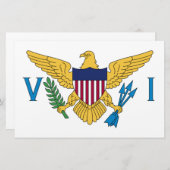 州統一されたヴァージン諸島国旗 便箋 (正面/裏面)