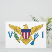 州統一されたヴァージン諸島国旗 便箋 (スタンド正面)