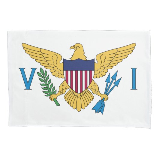 州統一されたヴァージン諸島国旗 枕カバー (正面)