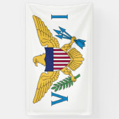 州統一されたヴァージン諸島国旗 横断幕 (縦)