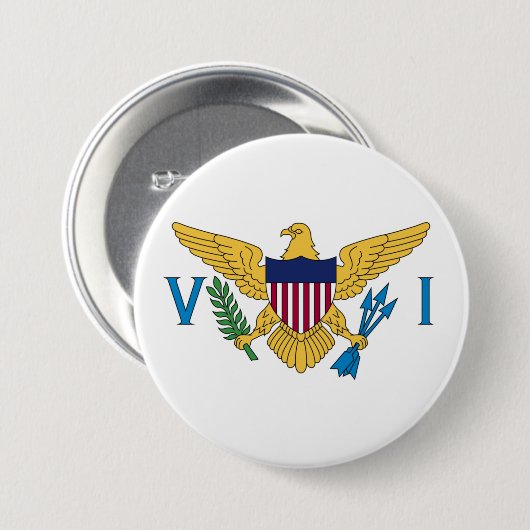 州統一されたヴァージン諸島国旗 缶バッジ (正面&裏面)