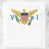 州統一されたヴァージン諸島国旗 長方形シール (バッグ)