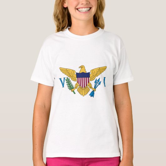 州統一されたヴァージン諸島国旗 Tシャツ (正面)