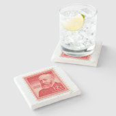 州統一された切手ストーンコースター ストーンコースター (横)