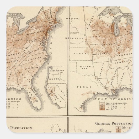 州統一された国勢図, 1870 スクエアシール (正面)