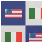 州統一された国旗、イタリア国旗の青と東グレー ファブリック (クローズアップ)