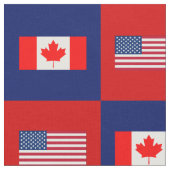 州統一された国旗、カナダ国旗の青と赤 ファブリック (クローズアップ)