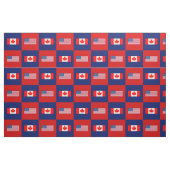 州統一された国旗、カナダ国旗の青と赤 ファブリック (ファットクウォーター)