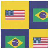 州統一された国旗、ブラジル国旗の青と黄 ファブリック (クローズアップ)