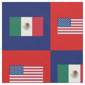 州統一された国旗、メキシコ国旗の青と赤 ファブリック (クローズアップ)