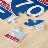 州統一された州間高速道路シンボルや象徴 ジグソーパズル (側面)