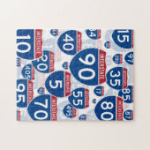 州統一された州間高速道路シンボルや象徴 ジグソーパズル (横)