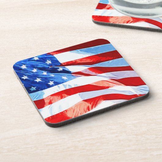 州統一された抽象芸術印象主義の国旗 コースター (左側)