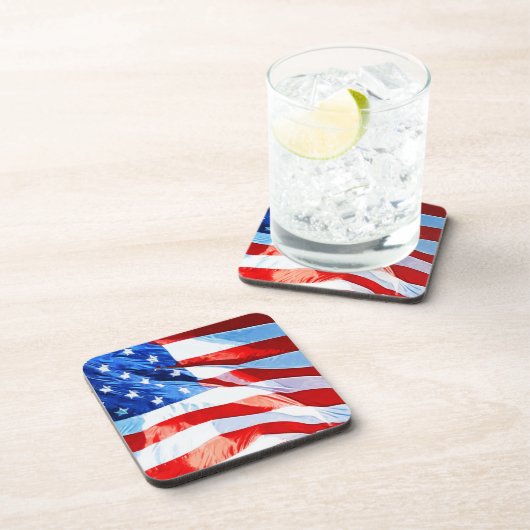 州統一された抽象芸術印象主義の国旗 コースター (右側)