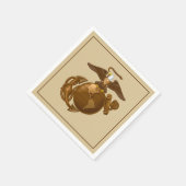 州統一された海兵隊 |フルカラーEGA – ブロンズ スタンダードカクテルナプキン (角)