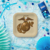 州統一された海兵隊 |フルカラーEGA – ブロンズ ペーパープレート (パーティー)