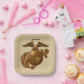 州統一された海兵隊 |フルカラーEGA – ブロンズ ペーパープレート (パーティー)