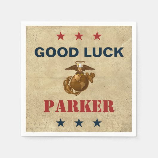 州統一された海兵隊 | Marine Corpsシール1 スタンダードカクテルナプキン (正面)