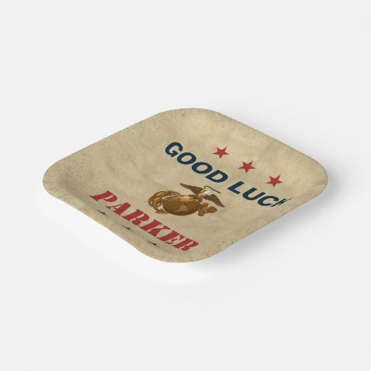 州統一された海兵隊 | Marine Corpsシール1 ペーパープレート (傾斜あり)