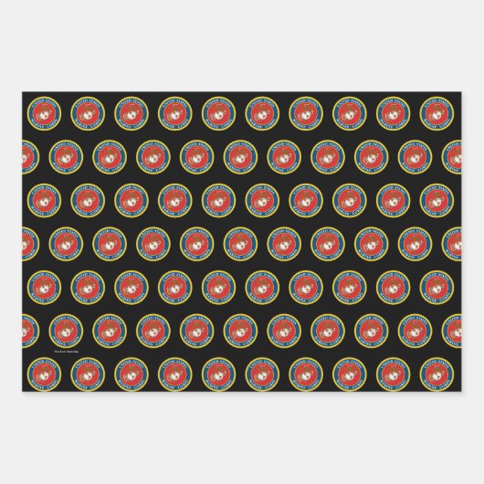 州統一された海兵隊 | Marine Corpsシール1 ラッピングペーパーシート (正面2)