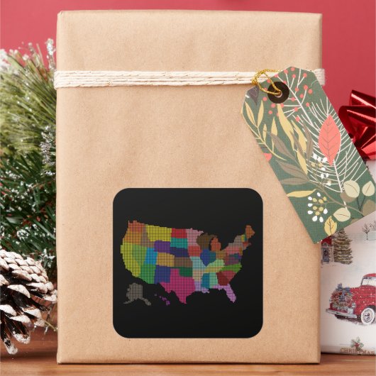 州統一された特別観光客ギフトクラシック スクエアシール (クリスマス)