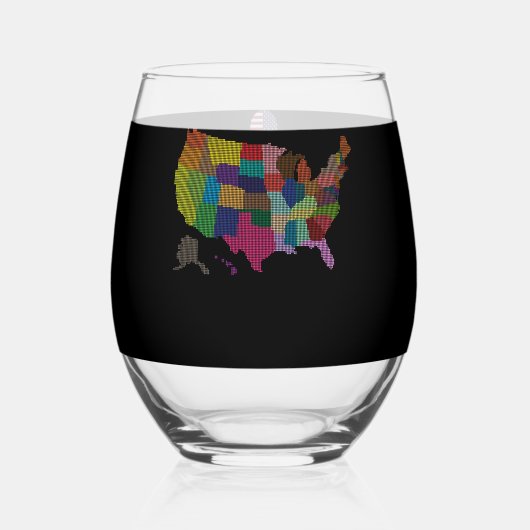 州統一された特別観光客ギフトクラシック ステムなしワイングラス (裏面)