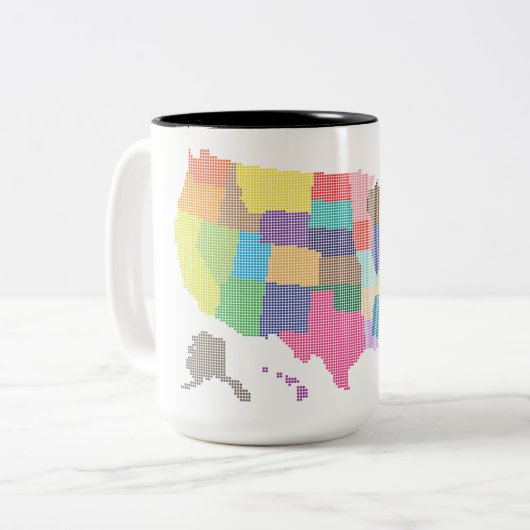 州統一された特別観光客ギフトクラシック ツートーンマグカップ (正面左)