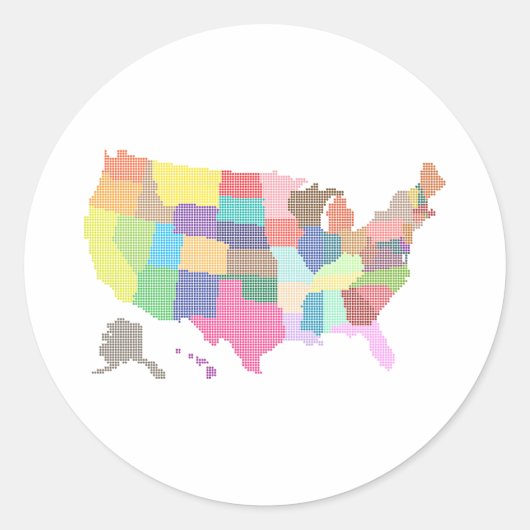 州統一された特別観光客ギフトクラシック ラウンドシール (正面)