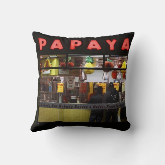 州統一された、ニューヨーク。グレーのパパイヤ:窓 クッション (裏面)