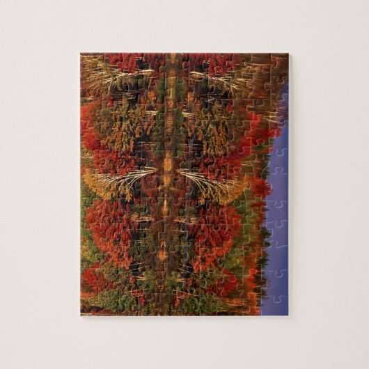 州統一された、ミシガン、上部半島。秋 ジグソーパズル (縦)