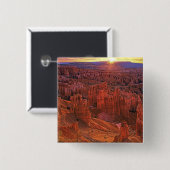 州統一された、ユタ、ブライス峡谷国立公園。 缶バッジ (正面&裏面)