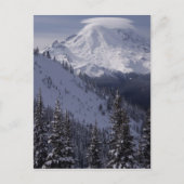 州統一された，ワシントン，レイニア山のビュー ポストカード (正面)
