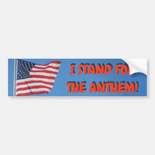 州統一された I Stand I Staind For the Anthemフラグ バンパーステッカー