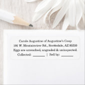 州要件Home Coop Egg Carton Label ラベル (インサイチュ)