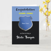 州警察官、お祝い、名前をカスタムするまたは国家 カード (黄色い花)