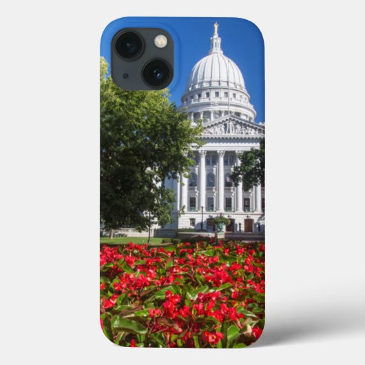 州議会議事堂の前の花 Case-Mate iPhoneケース (裏面)