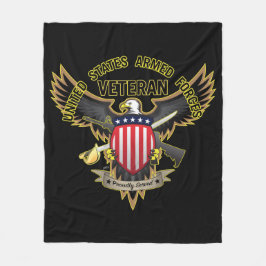州軍の統一された退役軍人、誇り高く奉仕 フリースブランケット