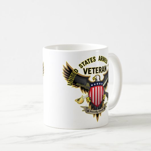 州軍統一された退役軍人、誇らしげに提供 コーヒーマグカップ (正面右)