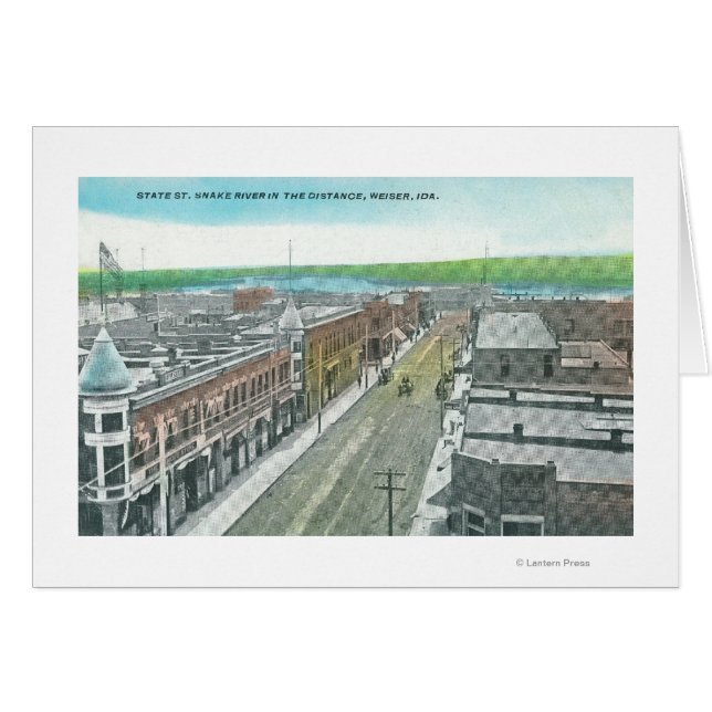 州通りとスネーク川の空中眺め (正面横)