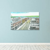 州通りとスネーク川の空中眺め キャンバスプリント (インサイチュ (ウッドフロア))