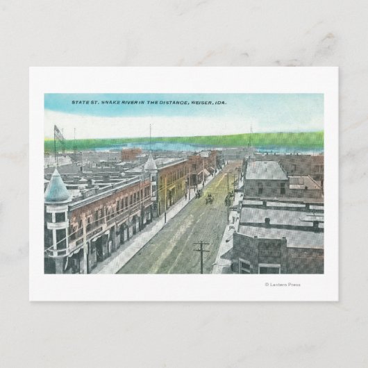 州通りとスネーク川の空中眺め ポストカード (正面)