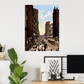 州通りノースマディソン通りシカゴ ポスター (ホームオフィス)