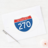 州連帯の印270 -メリーランド 楕円形シール (封筒)