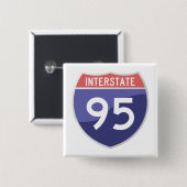 州連帯の95 (I-95)遠征旅行 缶バッジ (正面&裏面)