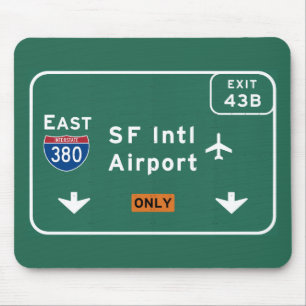 州連帯サンフランシスコカリフォルニアSFO空港I-380 E - マウスパッド