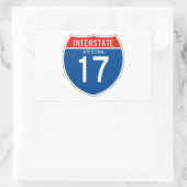 州間標識17 – アリゾナ 長方形シール (バッグ)