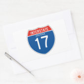 州間標識17 – アリゾナ 長方形シール (封筒)